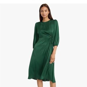 DONNA MORGAN FOR MAGGY Long Sleeve Tie Waist Midi Dress